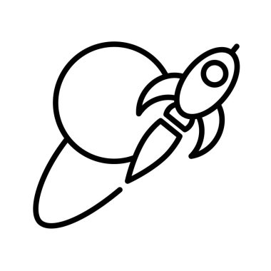 Roket simgesi tasarım şablonu