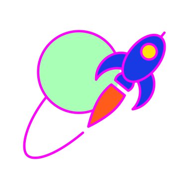 Rocket icon design template clipart