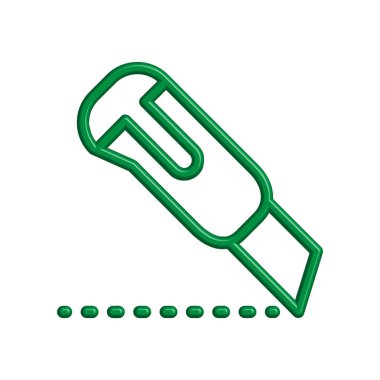 Kesici simgesi tasarım şablonu