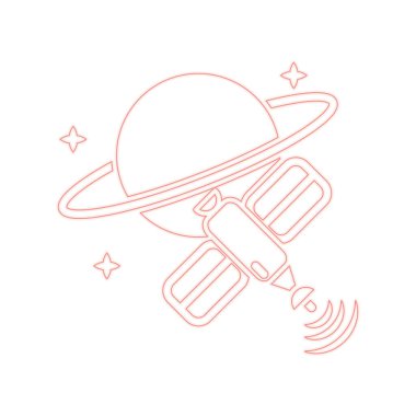 Uydu simgesi tasarım şablonu