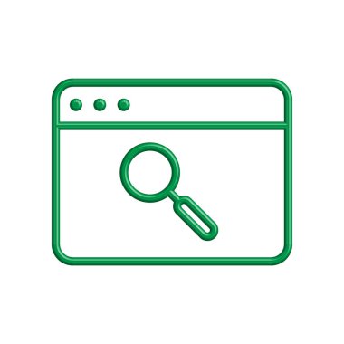 Tarayıcı simgesinin İllüstrasyon Vektörü grafiği. İnternet, uygulama, yazılım, uygulama vs. için uygun.