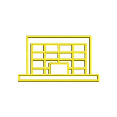 Alışveriş merkezinin görsel vektör grafiği. Süpermarket, perakende, inşaat, iş, alım, mimari vs. için uygun.