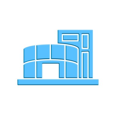 Alışveriş merkezinin görsel vektör grafiği. Süpermarket, perakende, inşaat, iş, alım, mimari vs. için uygun.