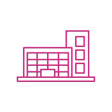 Alışveriş merkezinin görsel vektör grafiği. Süpermarket, perakende, inşaat, iş, alım, mimari vs. için uygun.