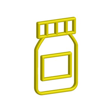 İlaç kavanozu ikonunun görüntü vektörü grafiği. Şişe, ilaç, eczane, sağlık, konteynır vs. için uygun.