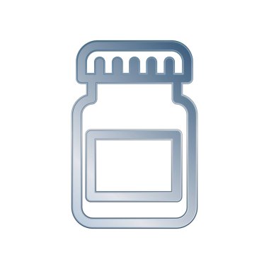 İlaç kavanozu ikonunun görüntü vektörü grafiği. Şişe, ilaç, eczane, sağlık, konteynır vs. için uygun.