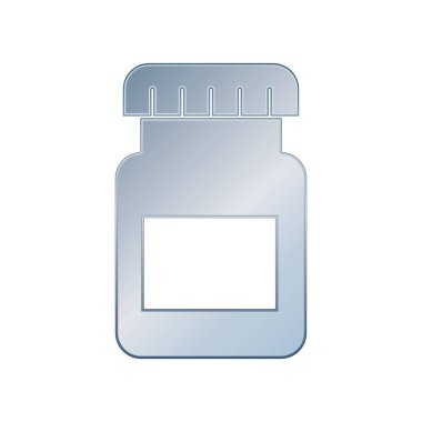 İlaç kavanozu ikonunun görüntü vektörü grafiği. Şişe, ilaç, eczane, sağlık, konteynır vs. için uygun.