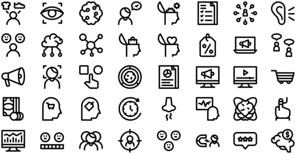 stock vector Neuromarketing Icons collection is a vector illustration with editable stroke.