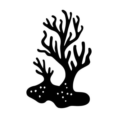 Mercanların basit vektör çizimi, okyanus temalı tasarımlar, deniz altı yaşam kavramları ya da su altı grafikleri için mükemmel, temiz, minimalist tarzda..