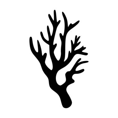 Mercanların basit vektör çizimi, okyanus temalı tasarımlar, deniz altı yaşam kavramları ya da su altı grafikleri için mükemmel, temiz, minimalist tarzda..