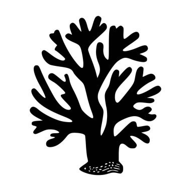 Mercanların basit vektör çizimi, okyanus temalı tasarımlar, deniz altı yaşam kavramları ya da su altı grafikleri için mükemmel, temiz, minimalist tarzda..