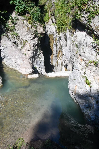 Verborgene Ecken Der Italienischen Dolomiten Flüsse Fallen Felsen — Stockfoto