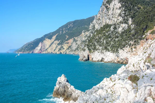 Cliffs Italianos Únicos Espetaculares Vista Rara — Fotografia de Stock