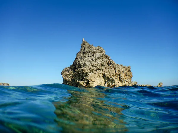 Widok Morza Stosów Capo Passero Sycylii — Zdjęcie stockowe