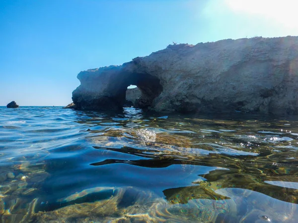 Sicilya Daki Capo Passero Nun Deniz Manzarası — Stok fotoğraf