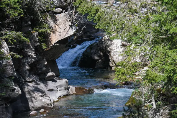 stock image corner river rocks hidden Italian mountains