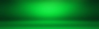 Lüks düz yeşil gradyan soyut stüdyo arkaplan boş oda metin ve resim için yer.