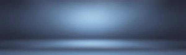 概要高級グラデーション青の背景 ブラックビネットスタジオと滑らかなダークブルー バナー — ストック写真