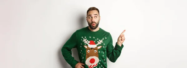 방학과 크리스마스 모에서 배경에 스웨터를 — 스톡 사진