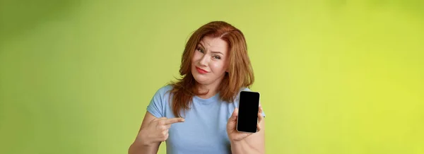 Seriously Awful Displeased Disappointed Redhead Mature Female Tilt Head Cringe — Stock Photo, Image