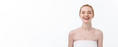 Doğal Güzellik Portresi. Güzel Spa Kadını. Mükemmel Taze Cilt