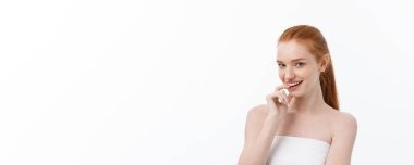 Doğal Güzellik Portresi. Güzel Spa Kadını. Mükemmel Taze Cilt