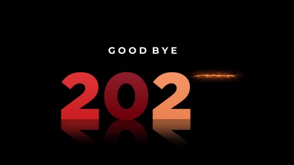Ευτυχισμένο Νέο Έτος 2023 Κινούμενο Αποτέλεσμα Κειμένου Μαύρο Φόντο — Αρχείο Βίντεο