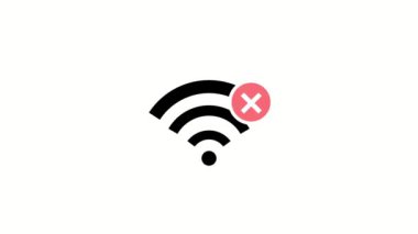 Beyaz arkaplanda wi-fi sinyal göstergesi yok