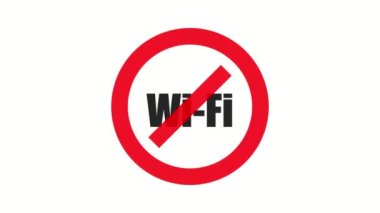 Beyaz arkaplanda wi-fi sinyal göstergesi yok