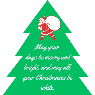 Noel ağacında Noel Baba 'yla birlikte beyaz arka planda izole edilmiş bir Noel resmi.