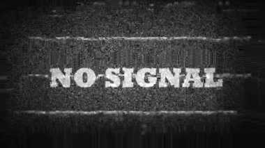 Siyah arkaplan ve yatay şeritli sinyal hatası yok