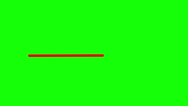 Sinal Seta Direita Cor Vermelha Desenho Tela Verde — Vídeo de Stock