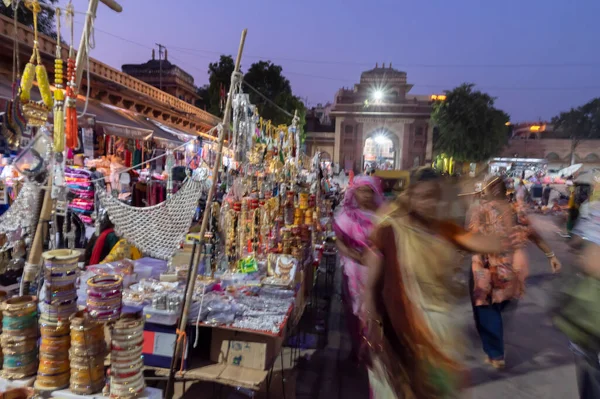 Jodhpur Rajastán India 2019 Ornamentos Chapados Oro Plata Brazaletes Joyas — Foto de Stock