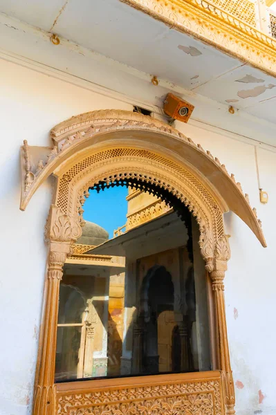 Jaisalmer Rajasthan Indie Października 2019 Refleksja Szkle Piaskowca Wykonana Piękna — Zdjęcie stockowe