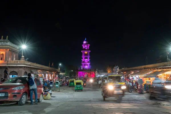 Jodhpur Rajasthan Índia 2019 Fotógrafa Fotografa Famosa Sardar Market Ghanta — Fotografia de Stock