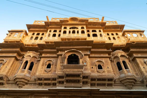 Jaisalmer Rajasthan Índia Outubro 2019 Vista Famoso Salem Singh Haveli — Fotografia de Stock