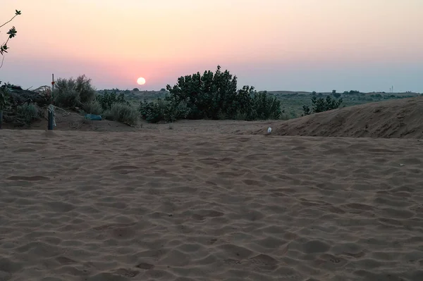Sun Rising Horizon Thar Desert Rajasthan India Tourists India Visits — Stock Photo, Image