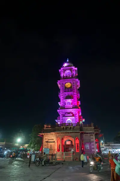 Jodhpur Rajasthan Indie 2019 Popularne Targi Sardar Market Ghanta Ghar — Zdjęcie stockowe