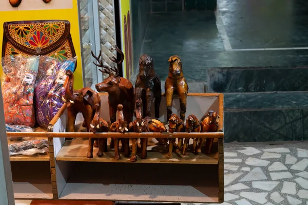 Jodhpur Rajasthan India 2019 Дерев Яні Іграшки Тварин Виставлені Продаж — стокове фото