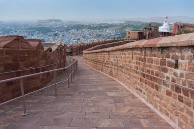 Stone made way to Chamunda Mataji temple at Mehrangarh fort,Jodhpur, Rajasthan, India. Chamunda Mataji was Rao Jodha's, founder of Jodhpur, Isht Devi, worshipped by most of Jodhpur's citizens as well.