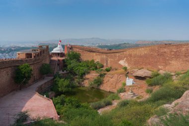 Chamunda Mataji temple at Mehrangarh fort, Jodhpur, Rajasthan, India. Chamunda Mataji was Rao Jodha's, founder of Jodhpur, Isht Devi or Goddess and is worshipped by most of Jodhpur's citizens as well.