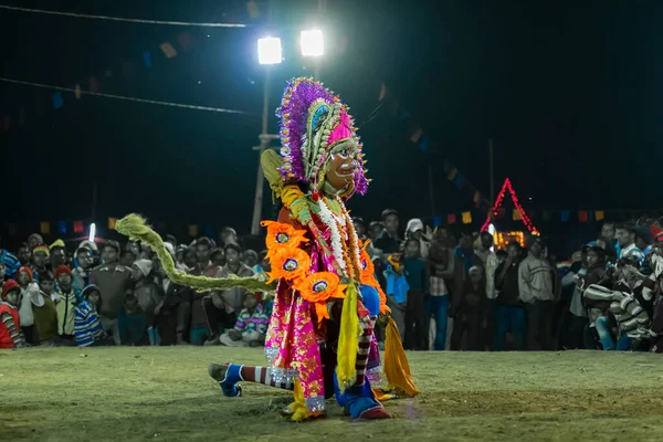 Purulia West Bengal India Грудня 2015 Чжау Танець Або Чжоу — стокове фото