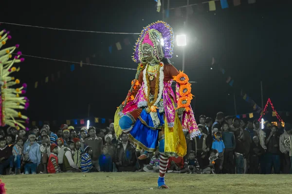 Purulia West Bengal India Грудня 2015 Чжау Танець Або Чжоу — стокове фото