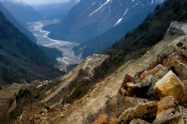 Lachung Fluss Fließt Durch Yumthang Valley Oder Sikkim Valley Flowers — Stockfoto