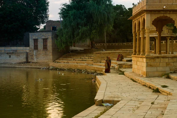 Jaisalmer Rajasthan India 2019 Chhatris Heiligdommen Van Hindoegoden Godinnen Aan — Stockfoto