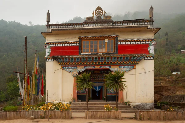Sikkim Indien Mars 2004 Front Syn Fredliga Buddistiska Andey Kloster — Stockfoto