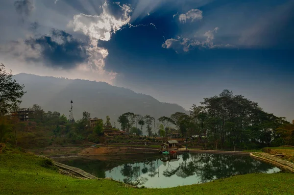 Sunset Sky Chayatal Chaya Taal West Sikkim Ινδία Φύση Σιωπή — Φωτογραφία Αρχείου