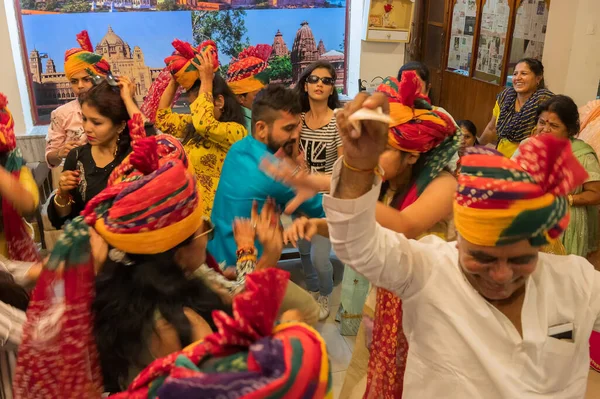 Jodhpur Rajastán India 2019 Damas Que Usan Turbantes Boda Coloridos — Foto de Stock