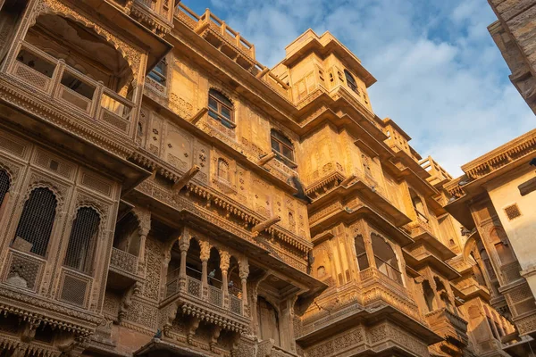 インド ラジャスタン州ジャイサルマー 2019年10月16日 パトワン ハヴェリ ブロケード マーチャント大邸宅 裕福なグマン チャンド パトワによる5つの大規模なハベリス — ストック写真
