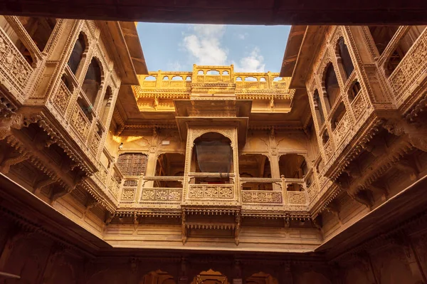 Jaisalmer Rajasthan Indie Října 2019 Patwon Haveli Sídlo Brokátových Obchodníků — Stock fotografie
